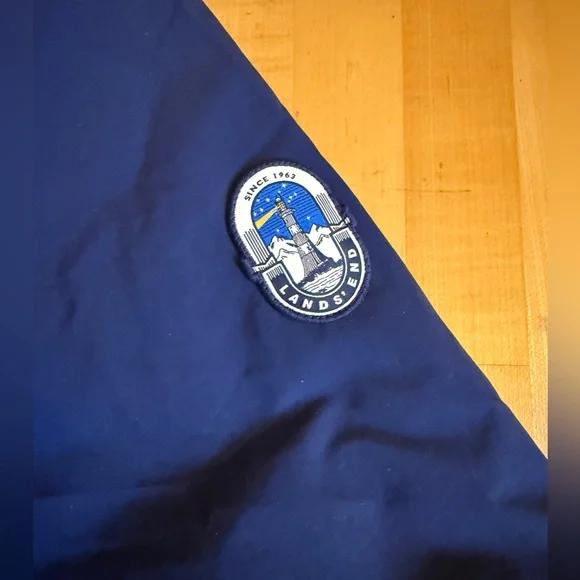 Lands’ End Fleece Lined Classic Squall Jacket Blue Large Tall 42 44 *Like New* - Picture 9 of 10